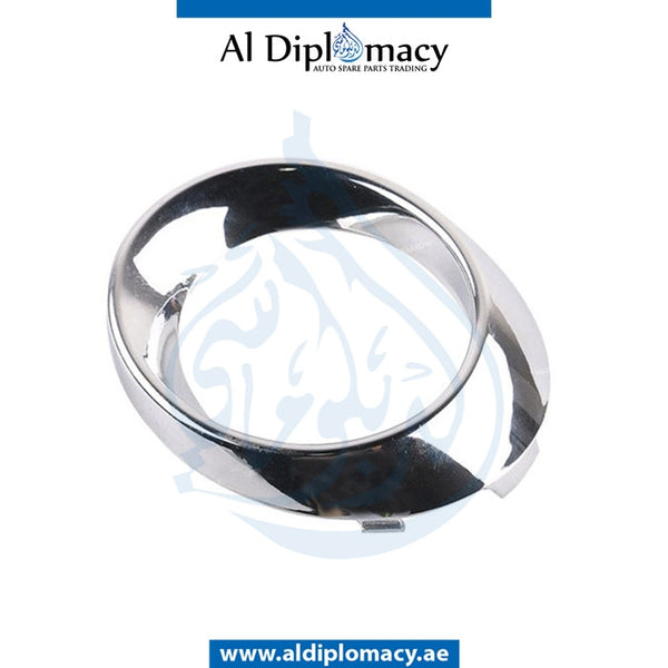 Left FOG LAMP GRILLE TRIM Ring, CHORME for Mercedes-Benz C Class W204 (2007-2015) models, Part Number T-2048850974