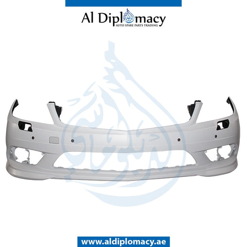 Front Bumper, WITH SENSOR AND WIPER Hole, AMG for Mercedes-Benz C Class W204 (2007-2015) models, Part Number T-2048857525