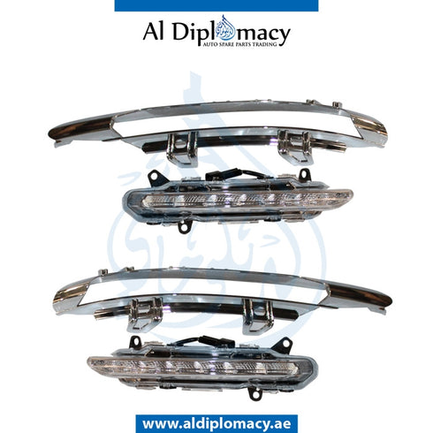 Front Bumper, WITHOUT SENSOR Hole, Amg, LED FOG LAMP TYPE for Mercedes-Benz C Class W204 (2007-2015) models