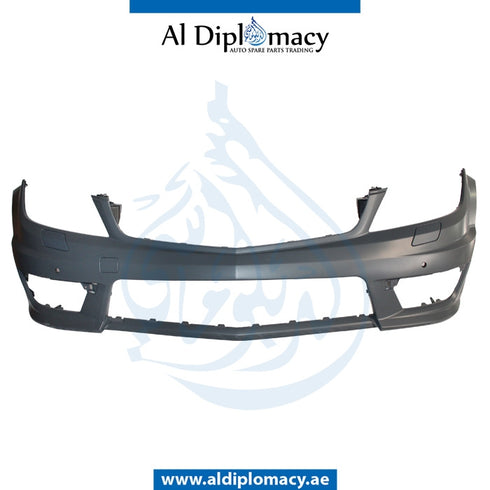 Front Bumper, WITH SENSOR Hole, AMG 63, LED FOG LAMP TYPE for Mercedes-Benz C Class W204 (2007-2015) models