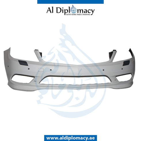 Front Bumper, WITH SENSOR Hole, LED FOG LAMP Type, AMG for Mercedes-Benz C Class W204 (2007-2015) models, Part Number T-204FB(AMG)10-(LEDTYPE)+S