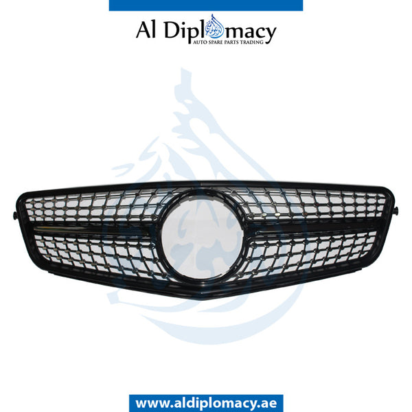 SHOW Grille, SPORT DIAMOND Style, BLACK for Mercedes-Benz C Class W204 (2007-2015) models, Part Number T-204GRILL(SPORT)DIAMOND-BK