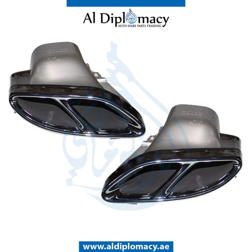 EXHAUST TAILPIPE Tip, Set, C43 LOOK for Mercedes-Benz C Class W205 (2015-2021) models, Part Number T-2054901127/1227-C43 COVER