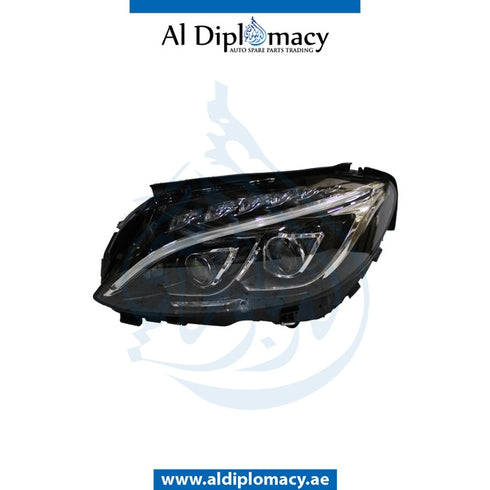 Left Headlight, UPGRADE FROM NORMAL TO LED for Mercedes-Benz C Class W205 (2015-2021) models, Part Number T-2058202961-UPGRADE