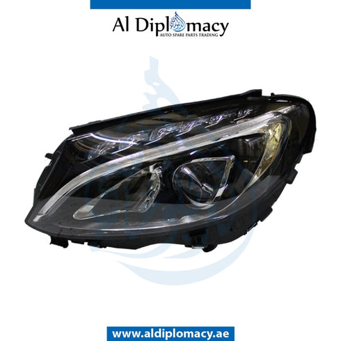 Left Headlight, LED for Mercedes-Benz C Class W205 (2015-2021) models, Part Number T-2058203661