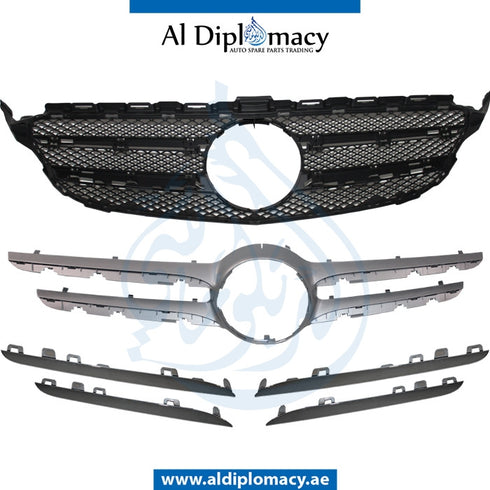 SHOW Grille, Black, AMG for Mercedes-Benz C Class W205 (2015-2021) models