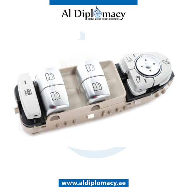Left Side Front Door Window Switch, Beige, Mercedes-Benz C Class W205 Models By China Part Number 2229056800 / 2059056811