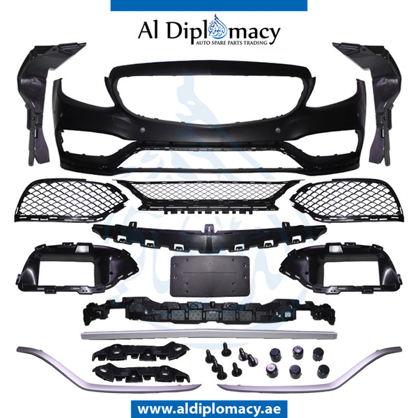 Front Bumper, WITH SENSOR Hole, AMG 63 for Mercedes-Benz C Class W205 (2015-2021) models, Part Number T-205FB(63)+S W/O GRILLE