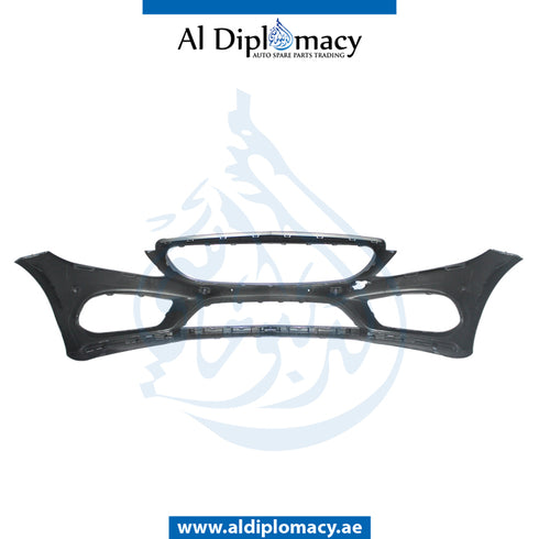 Front Bumper, WITH SENSOR Hole, AND SHOW Grille, Amg, COMPLETE for Mercedes-Benz C Class W205 (2015-2021) models