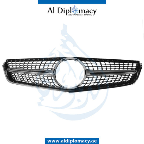 SHOW Grille, DIAMOND Style, SILVER for Mercedes-Benz C Class W205 (2015-2021) models