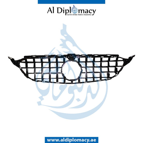 SHOW Grille, GTR Style, Black, WITH CAMERA for Mercedes-Benz C Class W205 (2015-2021) models