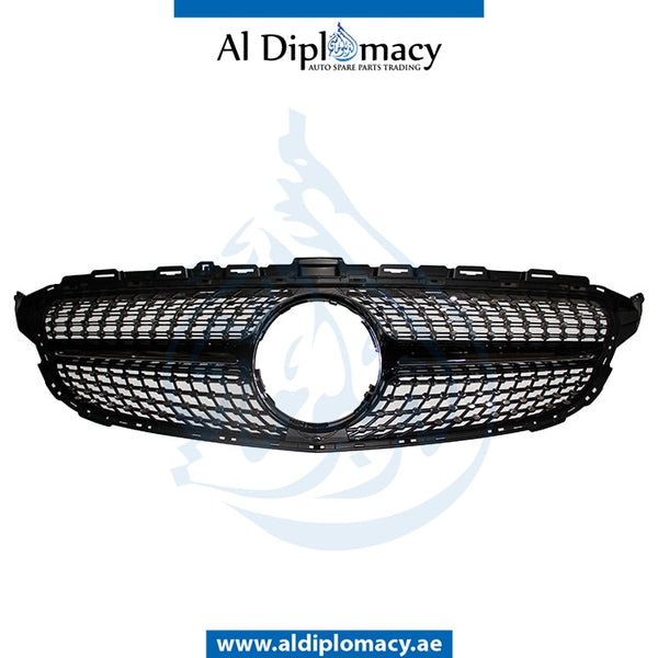 SHOW Grille, DIAMOND Style, Black, C450 SPORT LOOK for Mercedes-Benz C Class W205 (2015-2021) models, Part Number T-205GRILL(SPORT)-BK