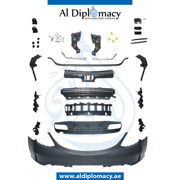 Rear Bumper, WITH SENSOR Hole, AMG 63 for Mercedes-Benz C Class W205 (2015-2021) models, Part Number T-205RB(63)+S