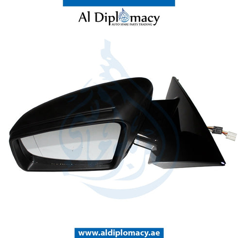 Left Mirror, WITH Glass, Cover, AND LAMP for Mercedes-Benz E-Class Coupe W207 (2009-2017) models, Part Number T-2078101176-C