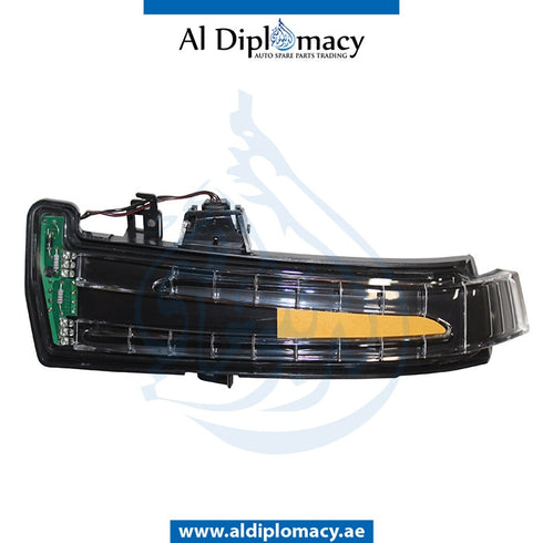 Left Mirror, WITH Glass, Cover, AND Lamp, COMPLETE for Mercedes-Benz E-Class Coupe W207 (2009-2017) models