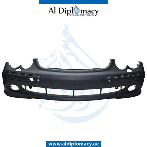 Front Bumper, WITH SENSOR AND WIPER HOLE for Mercedes-Benz CLK Class C209 (2002-2010) models, Part Number T-2098850325