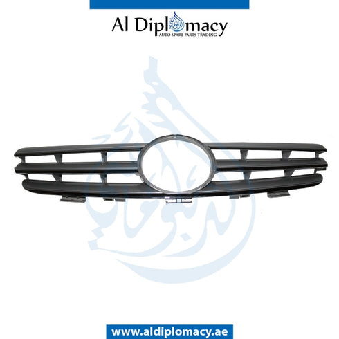 SHOW Grille, Silver, 3 LINES for Mercedes-Benz CLK Class C209 (2002-2010) models, Part Number T-209GRILL-SL(3LINE)
