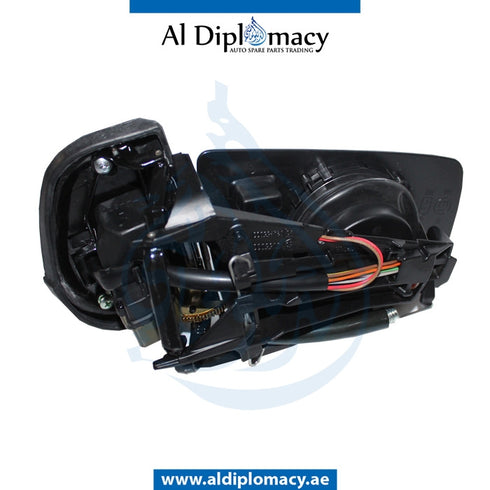 Left Mirror Frame, WITH Glass, WITHOUT COVER for Mercedes-Benz E Class W140 (1992-1999) models