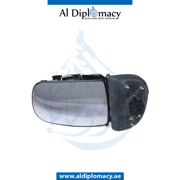 Right Mirror Frame, WITH Glass, WITHOUT COVER for Mercedes-Benz E Class W210 (1996-2002) models, Part Number T-2108101276