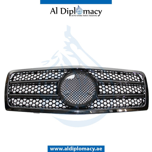 SHOW Grille, Black, 2 LINES for Mercedes-Benz E Class W210 (1996-2002) models, Part Number T-210GRILL-BA(2LINE)