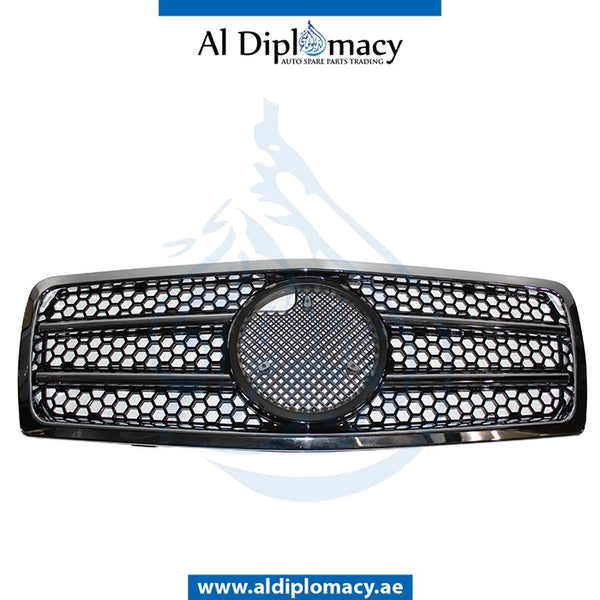 SHOW Grille, Black, 2 LINES for Mercedes-Benz E Class W210 (1996-2002) models, Part Number T-210GRILL-BA(2LINE)
