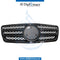 Grille, FULL Black, 2 LINES for Mercedes-Benz E Class W210 (1996-2002) models, Part Number T-210GRILL-BK