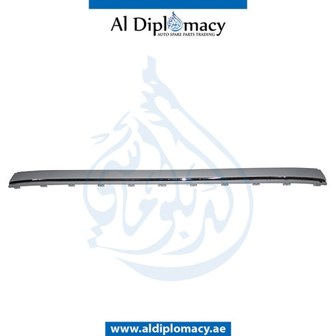 Rear BUMPER Cover, WITH CHROME Molding, CENTER for Mercedes-Benz E Class W211 (2002-2009) models, Part Number T-2118800012