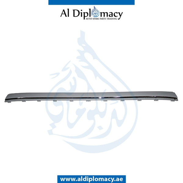 Rear BUMPER Cover, WITH CHROME Molding, CENTER for Mercedes-Benz E Class W211 (2002-2009) models, Part Number T-2118800012