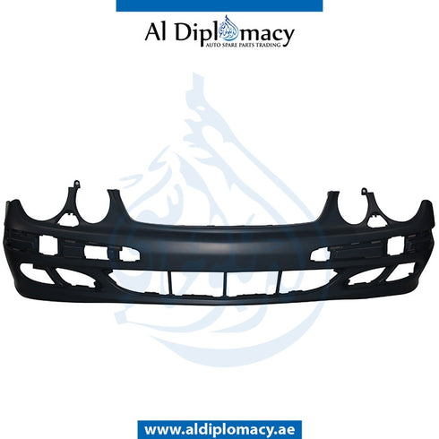 Front Bumper, WITHOUT SENSOR Hole, WITH WIPER HOLE for Mercedes-Benz E Class W211 (2002-2009) models, Part Number T-2118800140