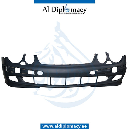 Front Bumper, WITH Wiper, AND FOG LAMP HOLE for Mercedes-Benz E Class W211 (2002-2009) models, Part Number T-2118800240