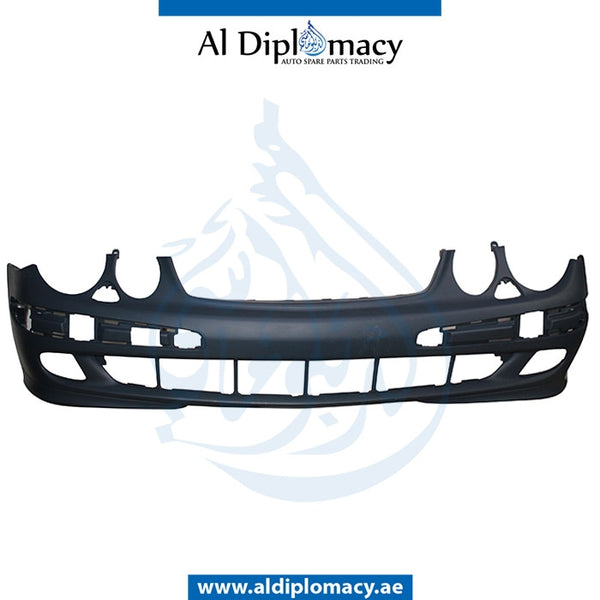 Front Bumper, WITH Wiper, AND FOG LAMP HOLE for Mercedes-Benz E Class W211 (2002-2009) models, Part Number T-2118800240