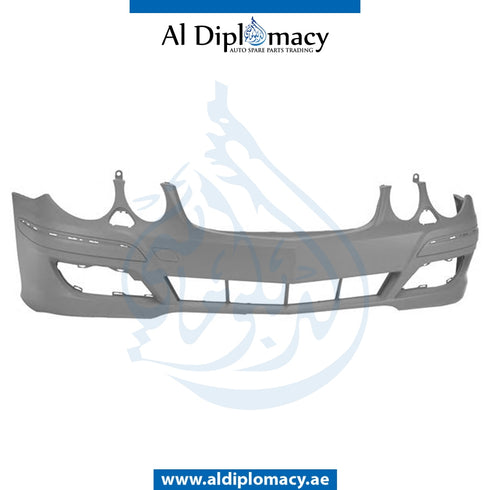 Front Bumper, WITHOUT SENSOR Hole, WITH WIPER HOLE for Mercedes-Benz E Class W211 (2002-2009) models, Part Number T-2118801640