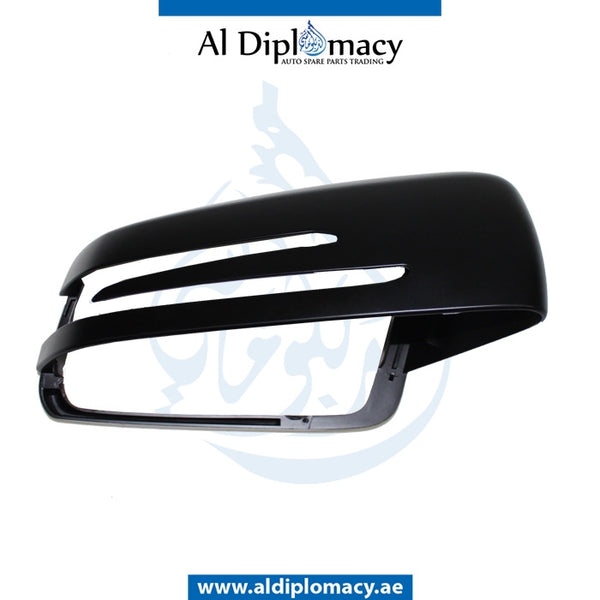Right Mirror Cover, Black, ARROW TYPE for Mercedes-Benz A Class W117 (2013-2022) models, Part Number T-2128100864