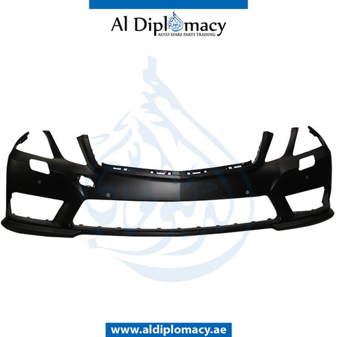 Front Bumper, WITH SENSOR AND WIPER Hole, Amg, EMPTY for Mercedes-Benz E Class W212 (2009-2016) models, Part Number T-2128802340 W/O BRACKET