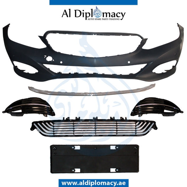 Front Bumper, WITH SENSOR Hole, COMPLETE for Mercedes-Benz E Class W212 (2009-2016) models, Part Number T-2128802647-CO-CN