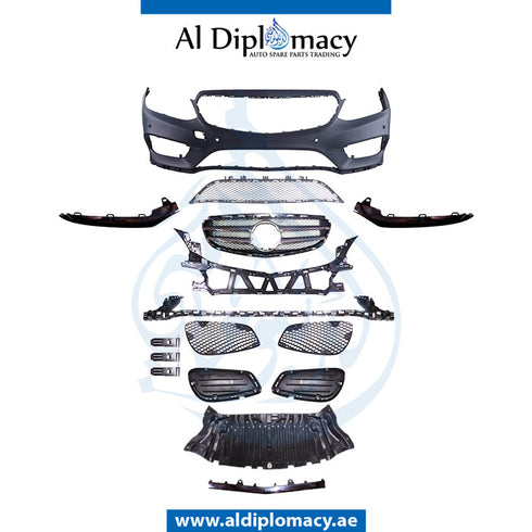 Front Bumper, With Sensor Hole, And Show Girlle, Amg, Complete, Mercedes-Benz E Class W212 Models By Taiwan, Part Number 2128852738