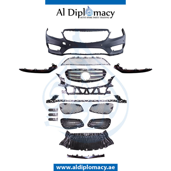 Front Bumper, With Sensor Hole, And Show Girlle, Amg, Complete, Mercedes-Benz E Class W212 Models By Taiwan, Part Number 2128852738