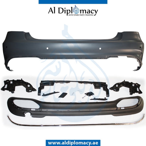 Rear Bumper, WITH SENSOR Hole, Amg, COMPLETE for Mercedes-Benz E Class W212 (2009-2016) models, Part Number T-2128853538(AMG SPORT)-CO