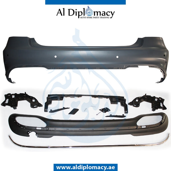 Rear Bumper, WITH SENSOR Hole, Amg, COMPLETE for Mercedes-Benz E Class W212 (2009-2016) models, Part Number T-2128853538(AMG SPORT)-CO
