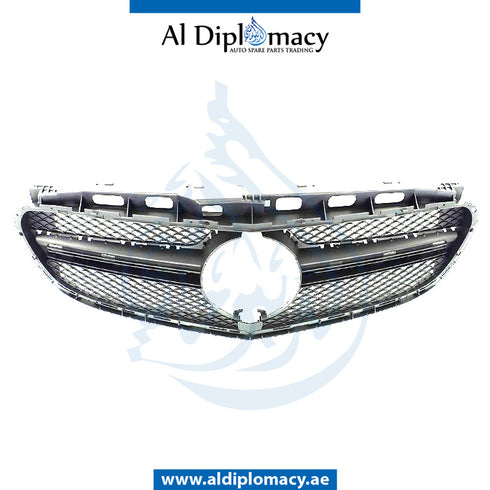 SHOW Grille, SILVER for Mercedes-Benz E Class W212 (2009-2016) models, Part Number T-2128855165-SL
