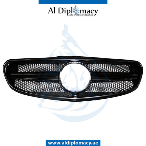 SHOW Grille, Black, 63 STYLE for Mercedes-Benz E Class W212 (2009-2016) models, Part Number T-212GRILL(63)2014-BK