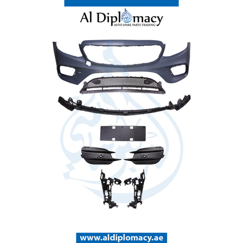 Front Bumper, WITH SENSOR Hole, Amg, COMPLETE for Mercedes-Benz E Class W213 (2017-2023) models, Part Number T-2138852700-CO-CN