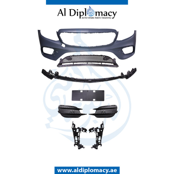 Front Bumper, WITH SENSOR Hole, Amg, COMPLETE for Mercedes-Benz E Class W213 (2017-2023) models, Part Number T-2138852700-CO-CN