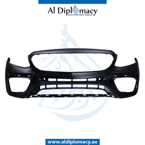 Front Bumper, WITH SENSOR Hole, AND SHOW Grille, 63 Style, COMPLETE for Mercedes-Benz E Class W213 (2017-2023) models