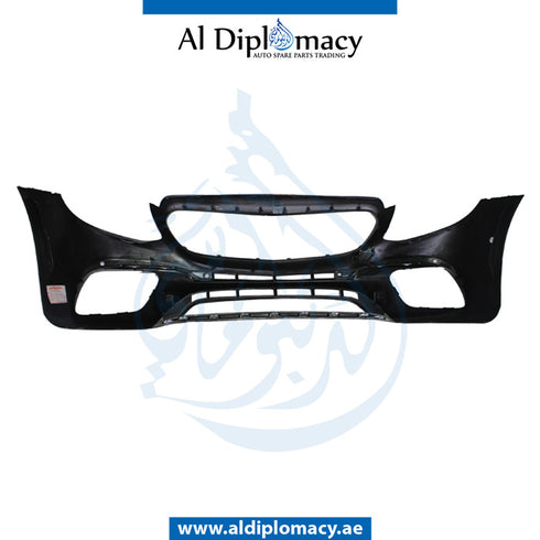 Front Bumper, WITH SENSOR Hole, AND SHOW Grille, 63 Style, COMPLETE for Mercedes-Benz E Class W213 (2017-2023) models