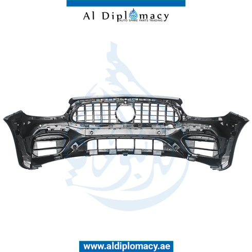 Front Bumper, WITH SNESOR Hole, 63 Style, COMPLETE for Mercedes-Benz E Class W213 (2017-2023) models
