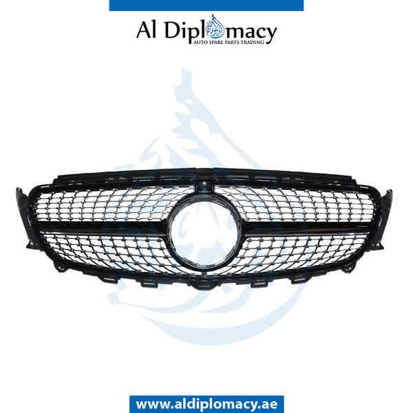 SHOW Grill, SPORT DIAMOND Style, BLACK for Mercedes-Benz E Class W213 (2017-2023) models, Part Number T-213GRILL(SPORT)DIAMOND-BK