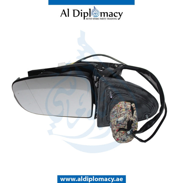 Left Mirror, WITH Glass, WITHOUT COVER for Mercedes-Benz S Class W220 (1999-2005) models, Part Number T-2208100116