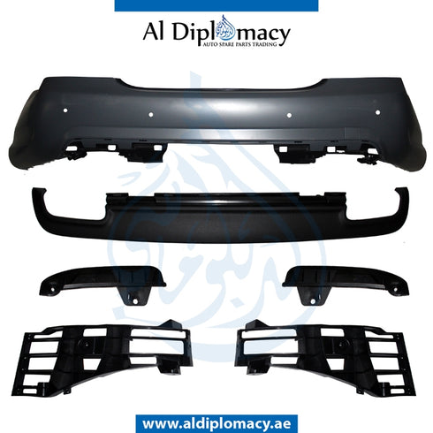 Rear Bumper, WITH SENSOR Hole, Complete, AMG for Mercedes-Benz S Class W221 (2006-2013) models, Part Number T-2218804740-CO