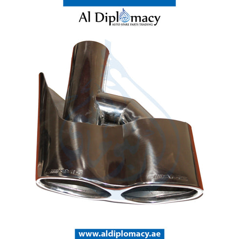 Left EXHAUST TAILPIPE Tip, 65 STYLE for Mercedes-Benz S Class W221 (2006-2013) models, Part Number T-221EXANI-65LEFT